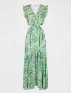 Robe Longue évasée Imprimé Cachemire Multico Femme 8 Robe Longue évasée Imprimé Cachemire Multico Femme -EllePort Soldes robe longue evasee imprime cachemire multico femme vue3 32536300938620900