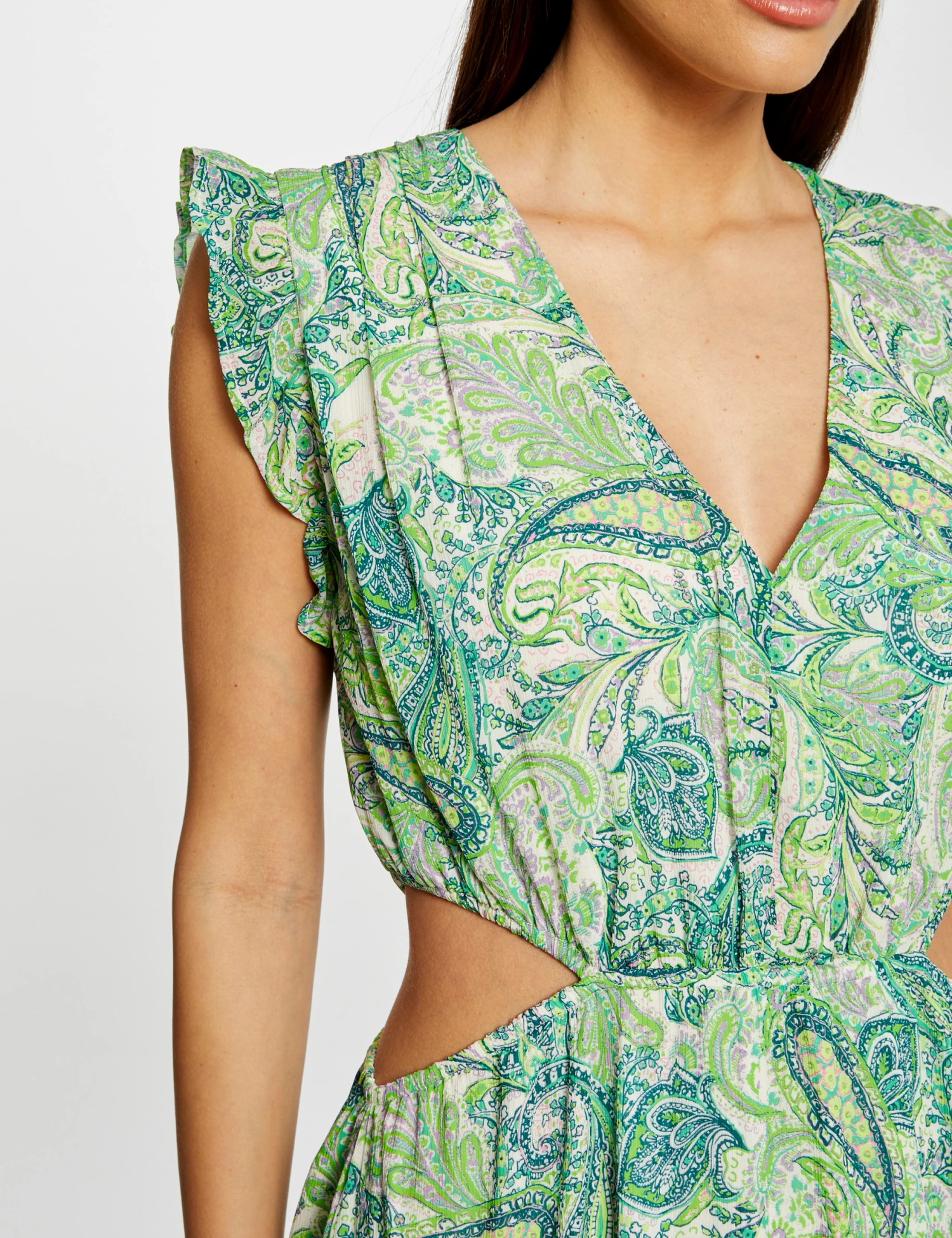 Robe Longue évasée Imprimé Cachemire Multico Femme 5 Robe Longue évasée Imprimé Cachemire Multico Femme – Image 5