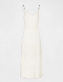 Robe Longue évasée Plissée à Dos Nu Ecru Femme 8 Robe Longue évasée Plissée à Dos Nu Ecru Femme -EllePort Soldes robe longue evasee plissee a dos nu ecru femme vue3 32536300939280201