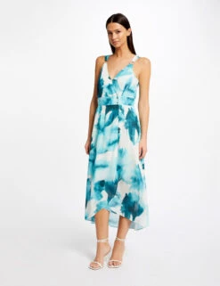 Robe Longue Portefeuille Imprimée Multico Femme -EllePort Soldes robe longue portefeuille imprimee multico femme vue5 32536300950630900