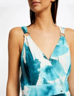 Robe Longue Portefeuille Imprimée Multico Femme -EllePort Soldes robe longue portefeuille imprimee multico femme vue6 32536300950630900