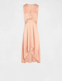 Robe Midi Trapèze Asymétrique Rose Moyen Femme -EllePort Soldes robe midi trapeze asymetrique rose moyen femme vue3 32536300938680514