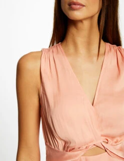 Robe Midi Trapèze Asymétrique Rose Moyen Femme -EllePort Soldes robe midi trapeze asymetrique rose moyen femme vue6 32536300938680514