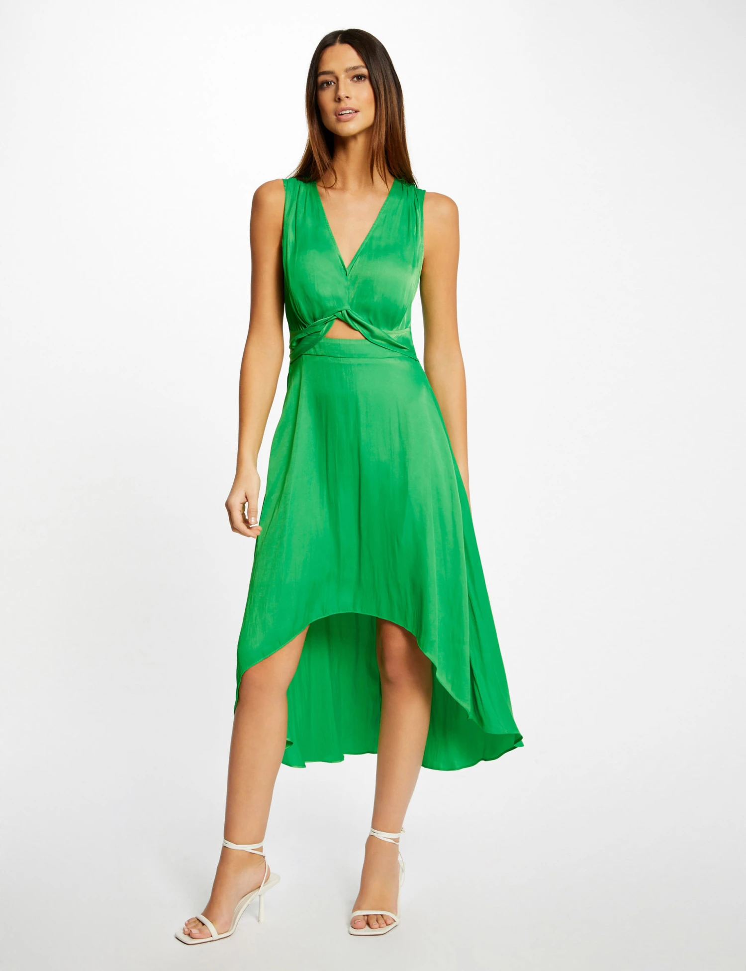 Robe Midi Trapèze Asymétrique Vert Femme 1 Robe Midi Trapèze Asymétrique Vert Femme