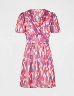 Robe Patineuse Imprimé Abstrait Multico Femme -EllePort Soldes robe patineuse imprime abstrait multico femme vue3 32536300955040900