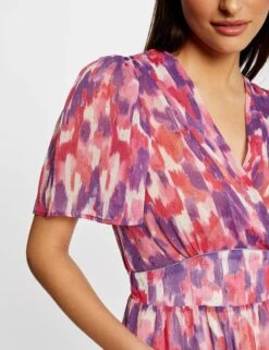 Robe Patineuse Imprimé Abstrait Multico Femme -EllePort Soldes robe patineuse imprime abstrait multico femme vue4 32536300955040900