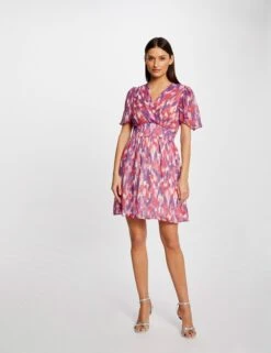 Robe Patineuse Imprimé Abstrait Multico Femme -EllePort Soldes robe patineuse imprime abstrait multico femme vue5 32536300955040900