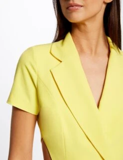 Robe Portefeuille Avec Ouvertures Jaune Femme -EllePort Soldes robe portefeuille avec ouvertures jaune femme vue6 32536300947220400