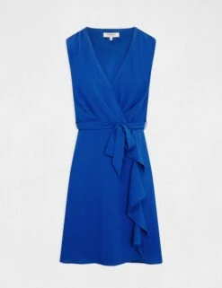 Robe Portefeuille Fluide Ceinturée Bleu Electrique Femme 10 Robe Portefeuille Fluide Ceinturée Bleu Electrique Femme -EllePort Soldes robe portefeuille fluide ceinturee bleu electrique femme vue3 32536300950480314