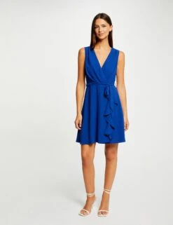 Robe Portefeuille Fluide Ceinturée Bleu Electrique Femme 9 Robe Portefeuille Fluide Ceinturée Bleu Electrique Femme -EllePort Soldes robe portefeuille fluide ceinturee bleu electrique femme vue5 32536300950480314