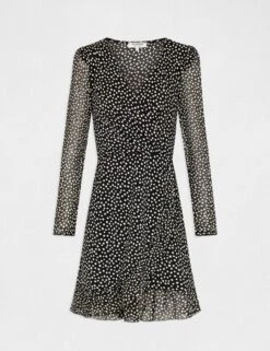 Robe Portefeuille Imprimé Pois Multico Femme 9 Robe Portefeuille Imprimé Pois Multico Femme -EllePort Soldes robe portefeuille imprime pois multico femme vue3 32536300930100900