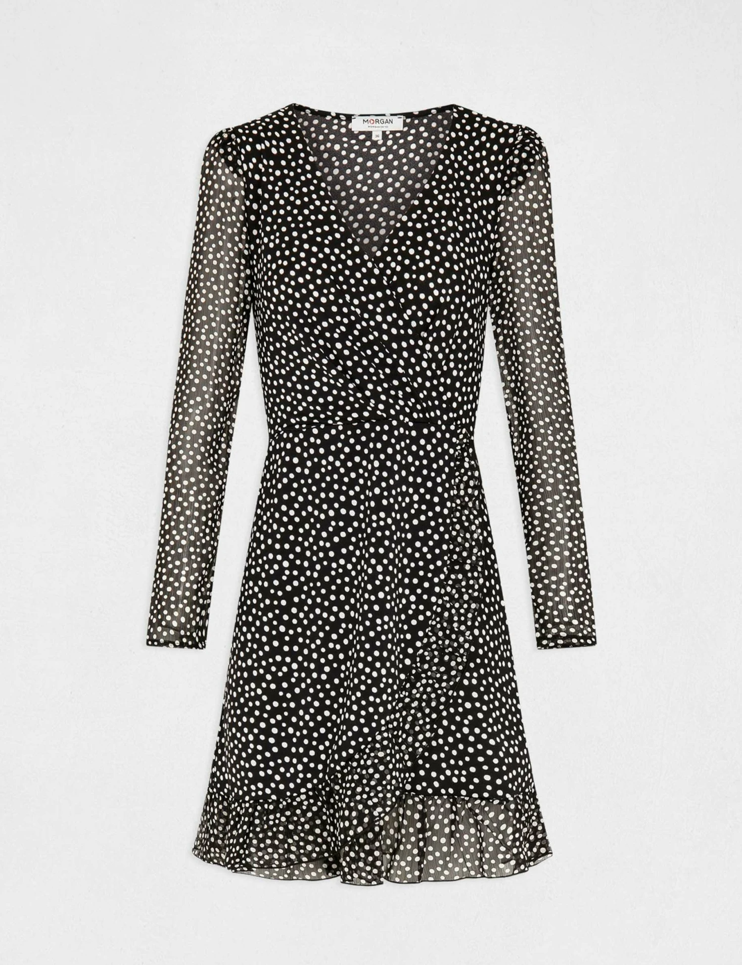 Robe Portefeuille Imprimé Pois Multico Femme 5 Robe Portefeuille Imprimé Pois Multico Femme – Image 5