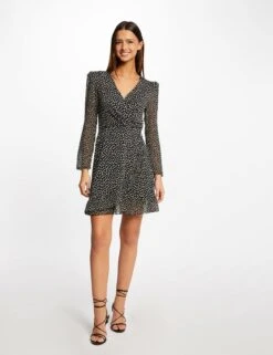 Robe Portefeuille Imprimé Pois Multico Femme 8 Robe Portefeuille Imprimé Pois Multico Femme -EllePort Soldes robe portefeuille imprime pois multico femme vue5 32536300930100900