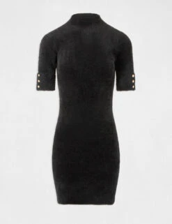 Robe Pull Ajustée Manches Courtes Noir Femme 8 Robe Pull Ajustée Manches Courtes Noir Femme -EllePort Soldes robe pull ajustee manches courtes noir femme vue3 32536300950030100
