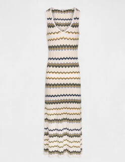 Robe Pull Longue Droite Imprimé Chevron Ivoire Femme 9 Robe Pull Longue Droite Imprimé Chevron Ivoire Femme -EllePort Soldes robe pull longue droite imprime chevron ivoire femme vue3 32536300932710203