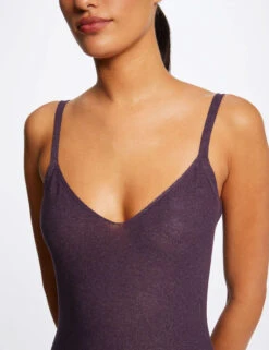 Robe Pull Midi évasée à Bretelles Fines Prune Femme 8 Robe Pull Midi évasée à Bretelles Fines Prune Femme -EllePort Soldes robe pull midi evasee a bretelles fines prune femme vue6 32536300931330505