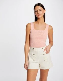 Short City Droit à Ponts Ecru Moyen Femme -EllePort Soldes short city droit a ponts ecru moyen femme vue5 32536300938110213