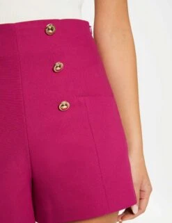 Short City Droit à Ponts Framboise Femme -EllePort Soldes short city droit a ponts framboise femme vue4 32536300941660502