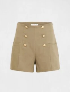 Short City Droit à Ponts Vert Moyen Femme -EllePort Soldes short city droit a ponts vert moyen femme vue3 32536300941660608