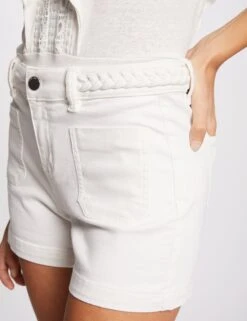 Short Droit Avec Détail Tressé Ecru Femme 9 Short Droit Avec Détail Tressé Ecru Femme -EllePort Soldes short droit avec detail tresse ecru femme vue4 32536300898700201