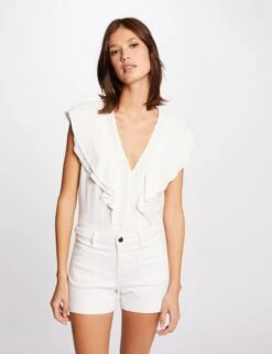 Short Droit Avec Détail Tressé Ecru Femme 7 Short Droit Avec Détail Tressé Ecru Femme -EllePort Soldes short droit avec detail tresse ecru femme vue5 32536300898700201