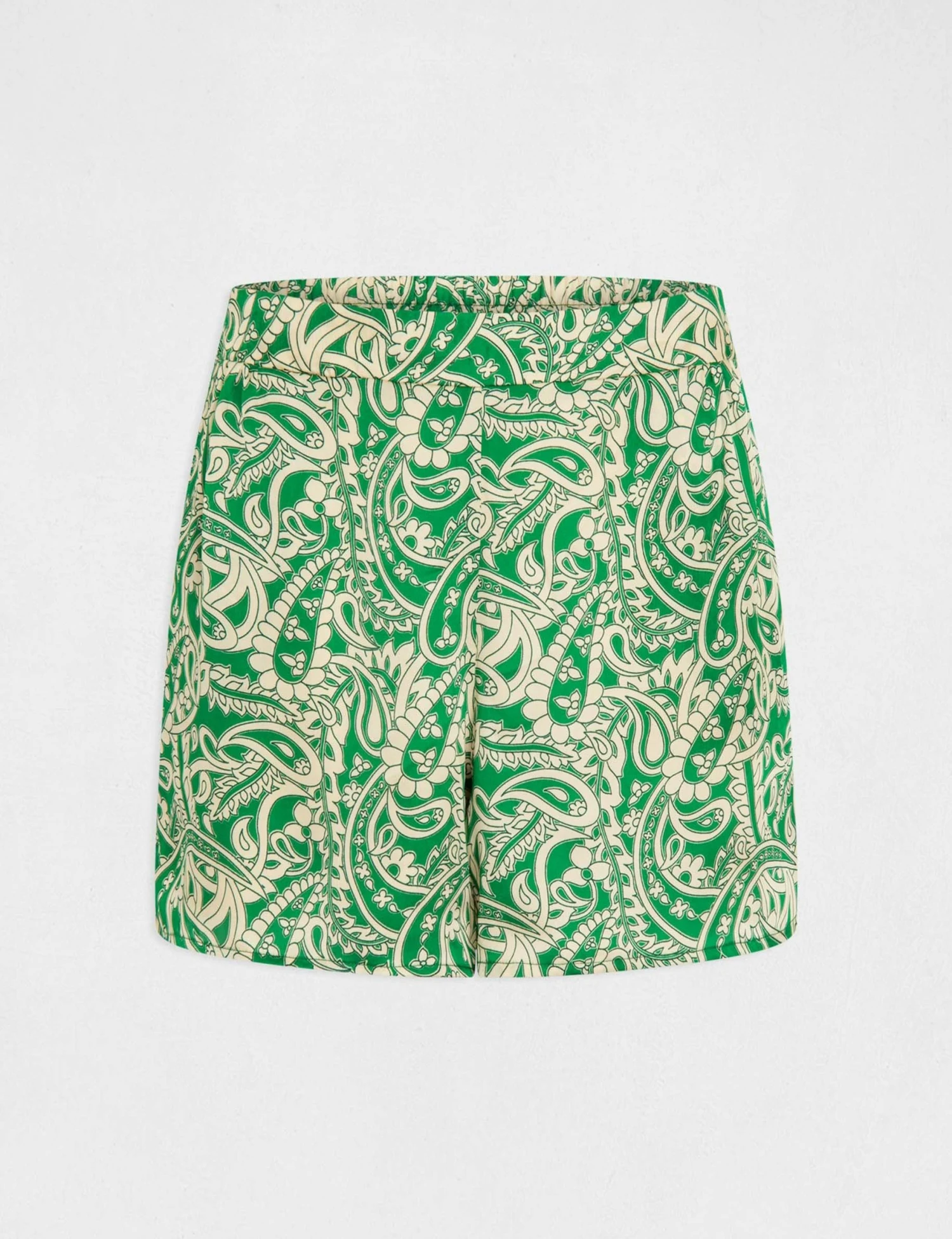 Short Droit Satin Imprimé Cachemire Multico Femme 4 Short Droit Satin Imprimé Cachemire Multico Femme – Image 4