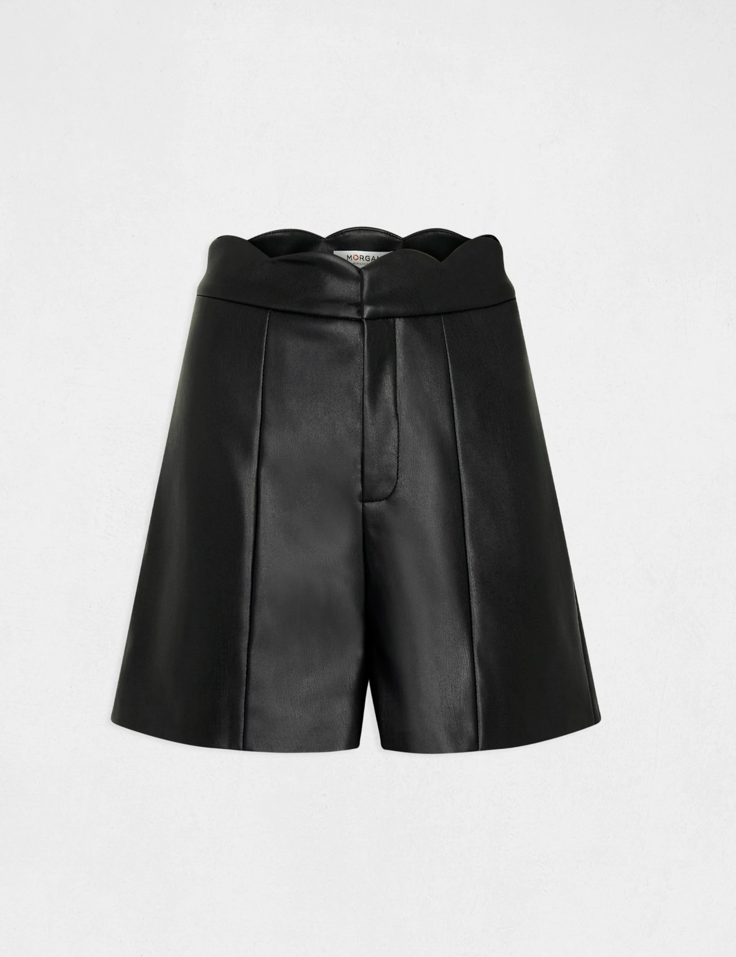 Short Droit Simili Cuir Noir Femme 4 Short Droit Simili Cuir Noir Femme – Image 4