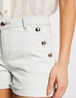 Short Slim En Jean à Pont Jean Bleached Femme 9 Short Slim En Jean à Pont Jean Bleached Femme -EllePort Soldes short slim en jean a pont jean bleached femme vue4 32536300816940306