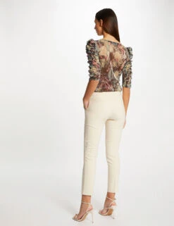 T-shirt Manches 3/4 Imprimé Abstrait Multico Femme -EllePort Soldes t shirt manches 34 imprime abstrait multico femme vue2 32536300945960900